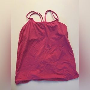 Lululemon Pink open back tank top